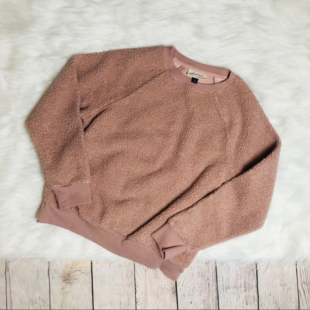 Universal Thread Pink Sherpa Pullover SweatshirtXS